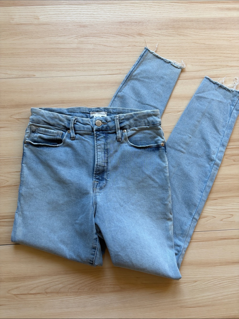 Good American Light Blue High-Rise Skinny Jeans